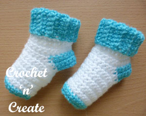 crochet baby socks pattern